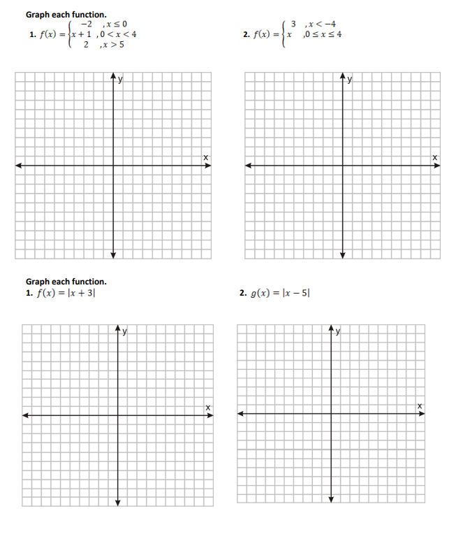 Solved Graph each function. -2,X50 1. f(x) = x +1,05 3,x