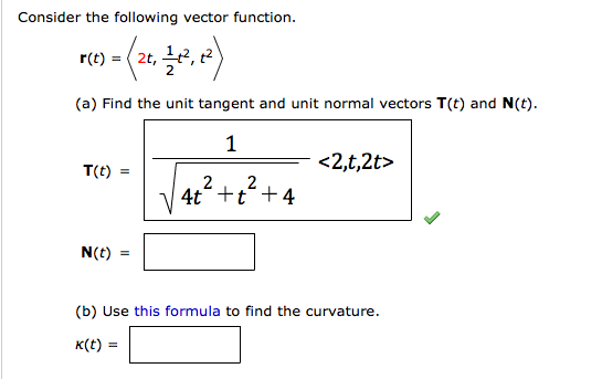 Solved Consider The Following Vector Function. R(t)