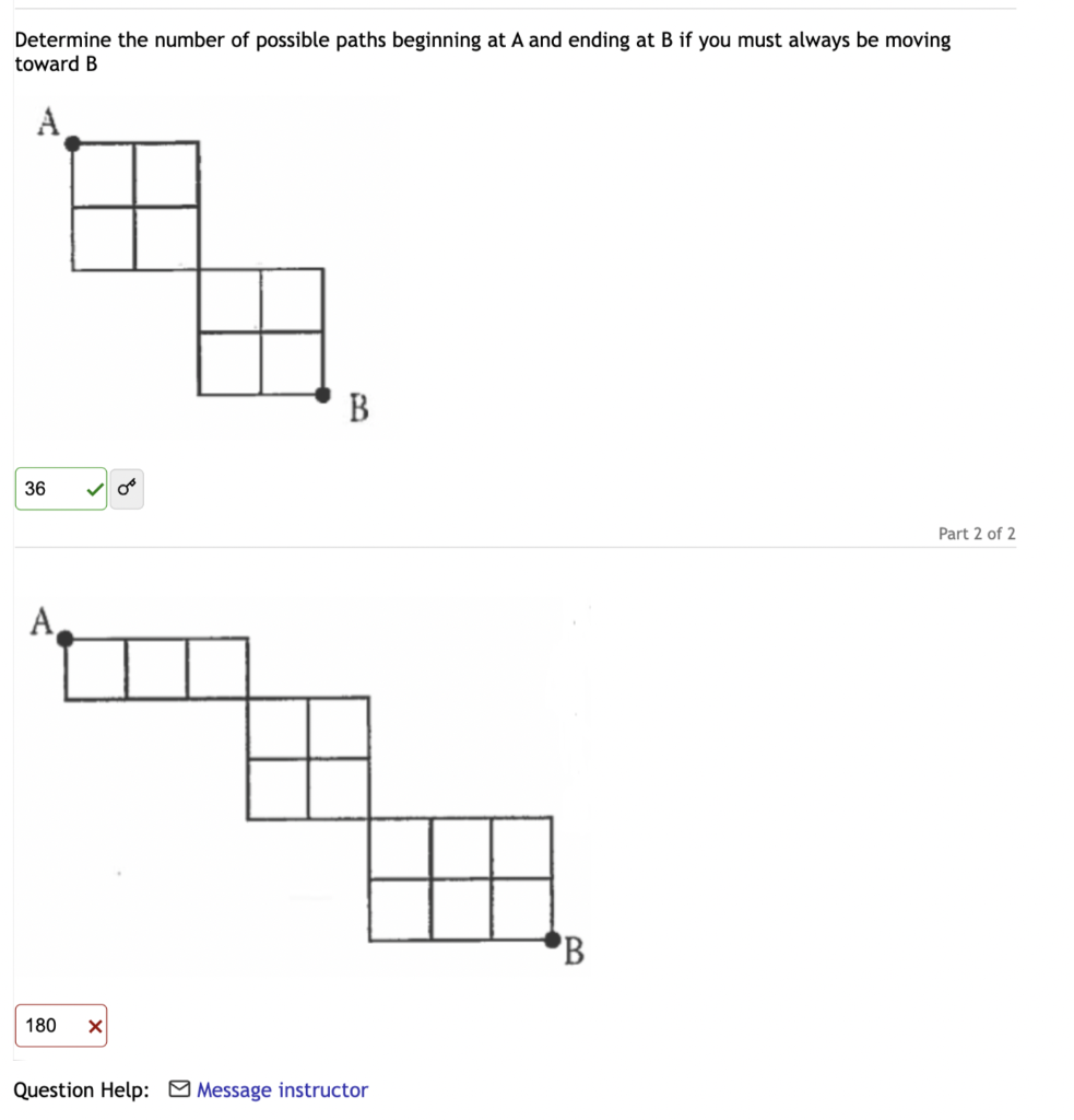 Solved Determine The Number Of Possible Paths Beginning At A | Chegg.com