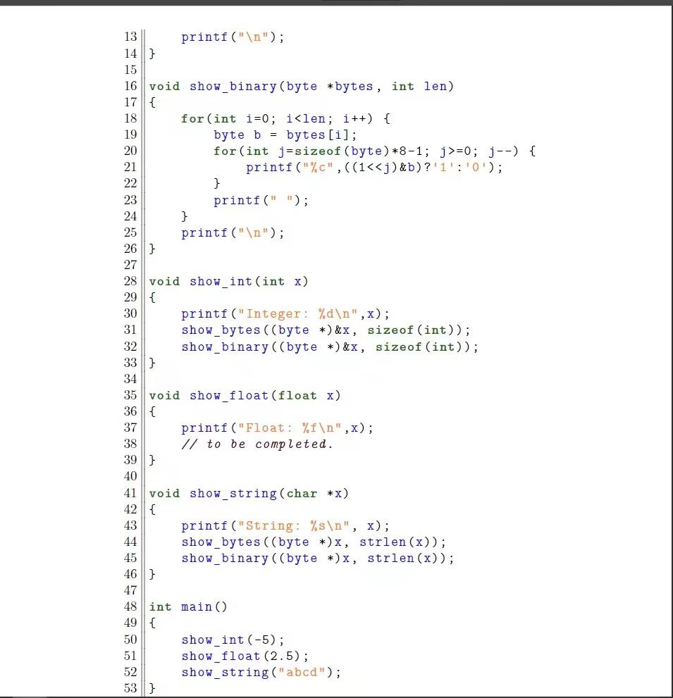 Solved 7. The Following Program Can Display The Hexadecimal | Chegg.com