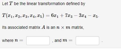 Solved Let T be the linear transformation defined by T(21, | Chegg.com