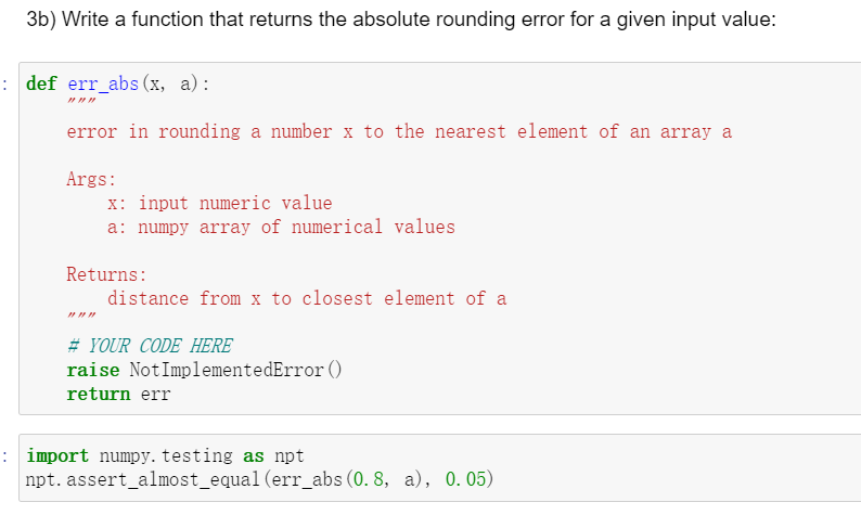 Solved 3b) Write a function that returns the absolute | Chegg.com