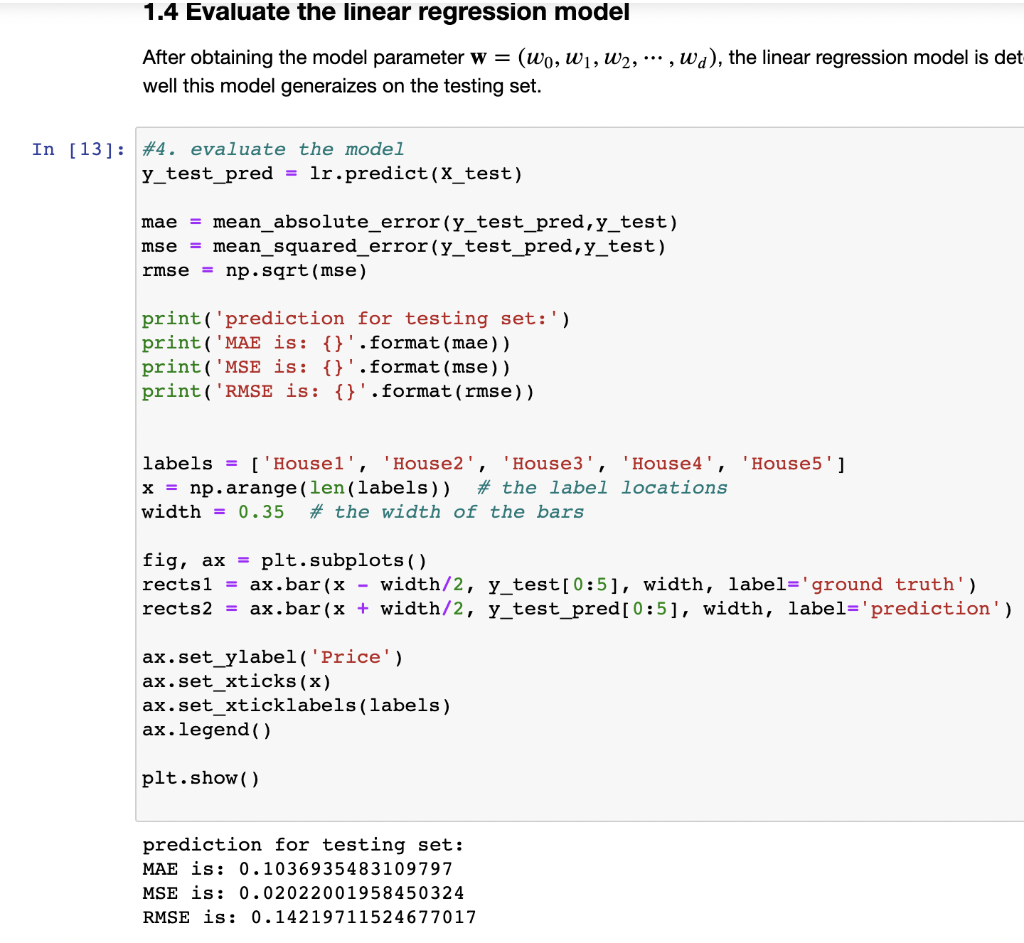 Solved Following the given example, build a linear | Chegg.com