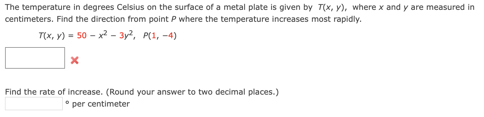 Solved 1.) The temperature in degrees Celsius on the surface | Chegg.com