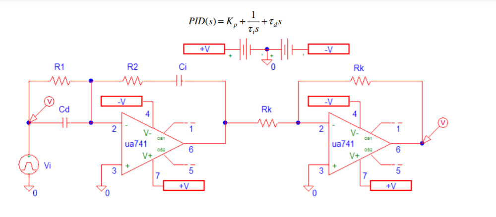Solved Calculate the transfer function of the following PID | Chegg.com image.