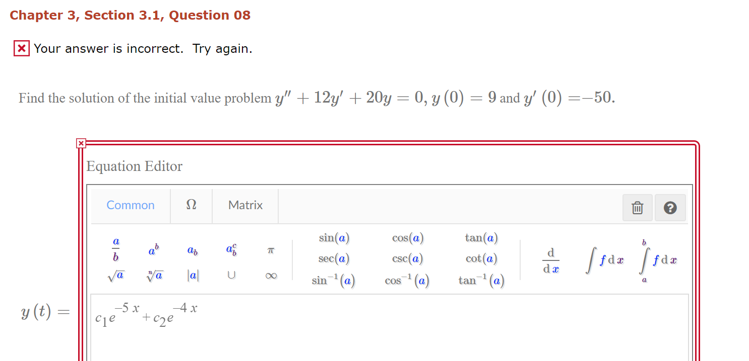 Solved Chapter 3, Section 3.1, Question 08 * Your answer is | Chegg.com