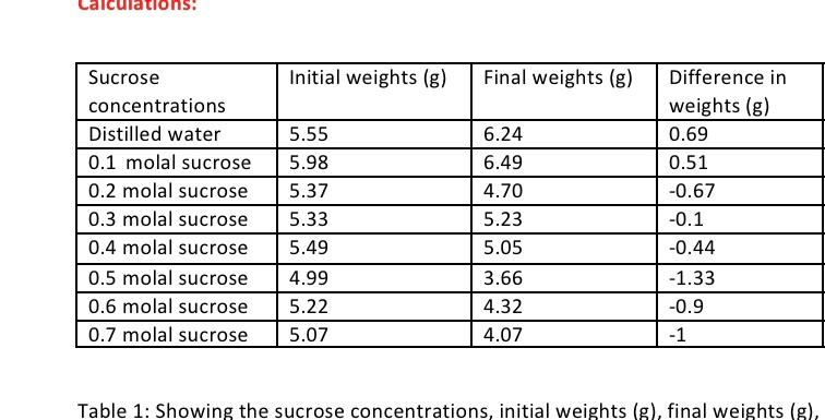 Solved 1. Divide the difference by the initial weight and | Chegg.com
