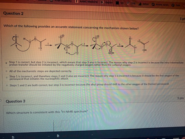 Solved Which structure is consistent with this 'H-NMR | Chegg.com