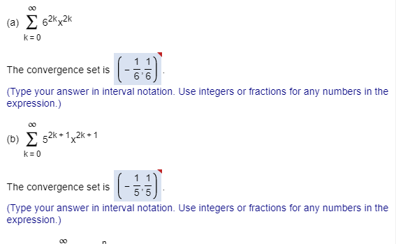 00 A 62k2k K 0 The Convergence Set Is Type Your Chegg Com