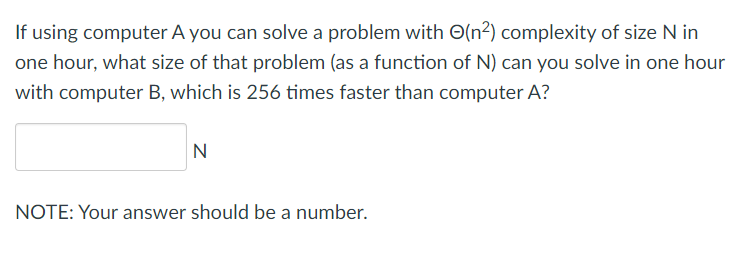 Solved If using computer A you can solve a problem with | Chegg.com