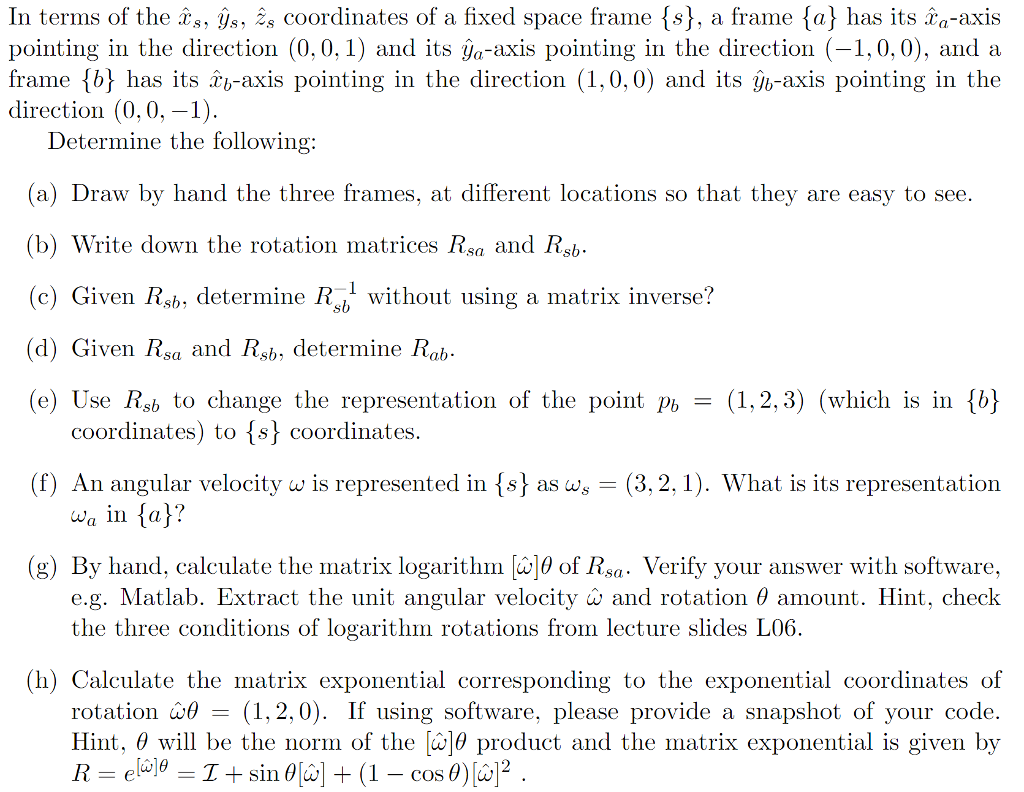 [Solved] In terms of the s, ŷs, ês coordinates o SolutionInn