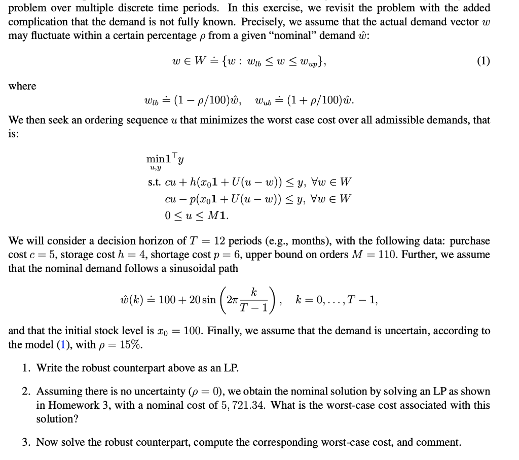 Problem Over Multiple Discrete Time Periods In Th Chegg Com