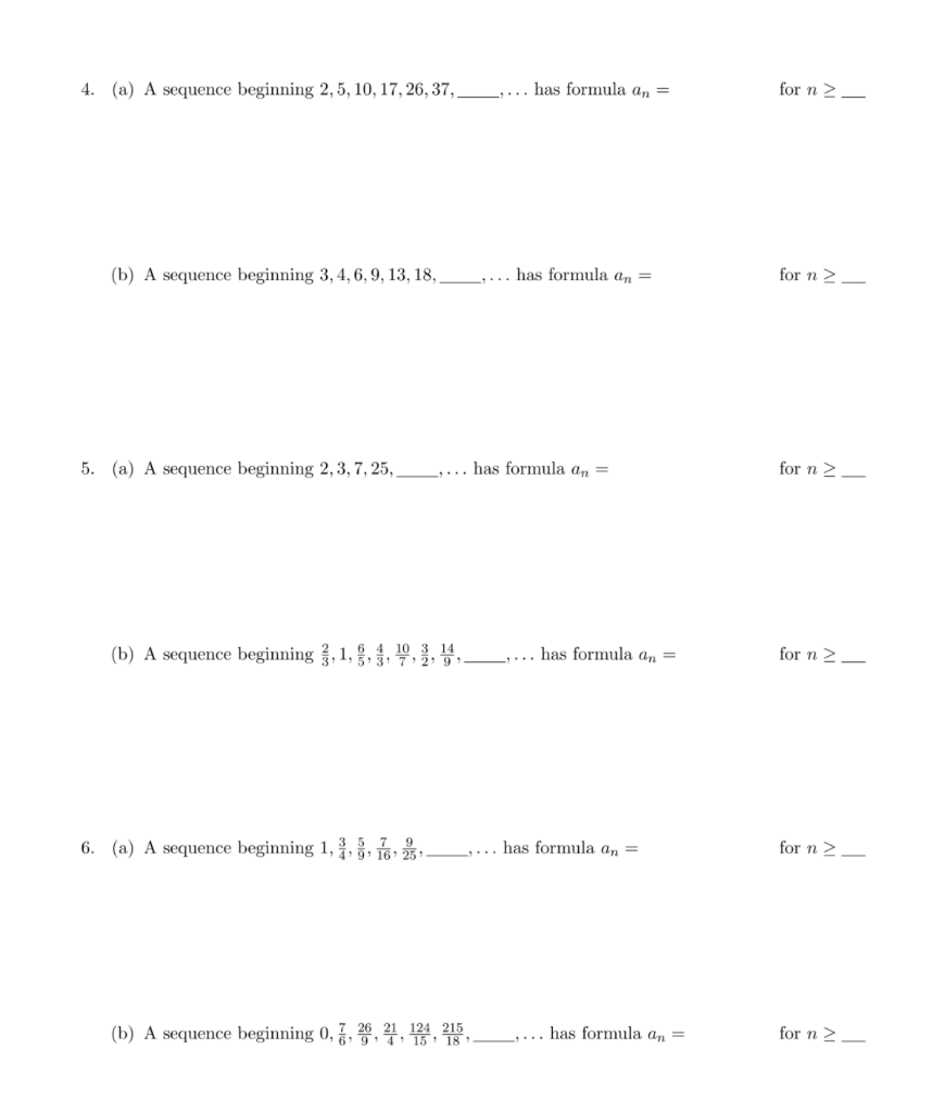 3 4 6 10 sequence formula