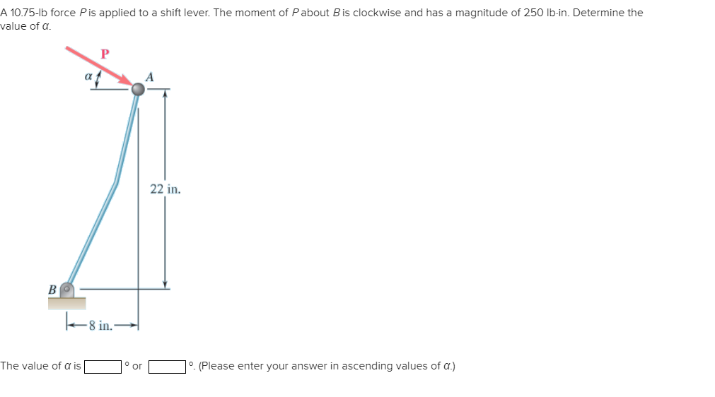 Solved A 10 75 Lb Force Pis Applied To A Shift Lever The Chegg Com<script async src=