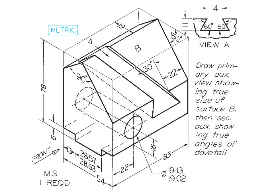 Solved Exercise 9.32 Adjustable Stop. Draw complete front | Chegg.com