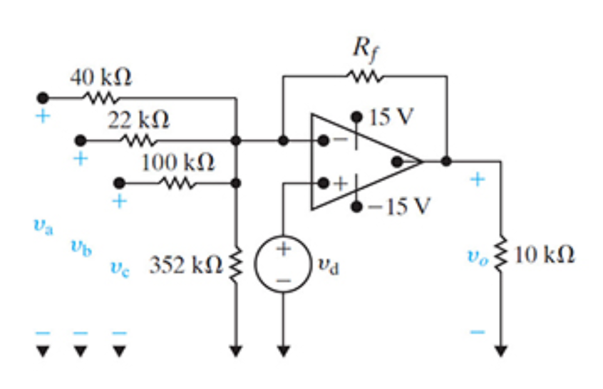 Solved When RfRf has the value found in part A, what is | Chegg.com