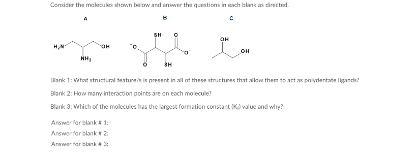 Solved Consider The Molecules Shown Below And Answer The | Chegg.com