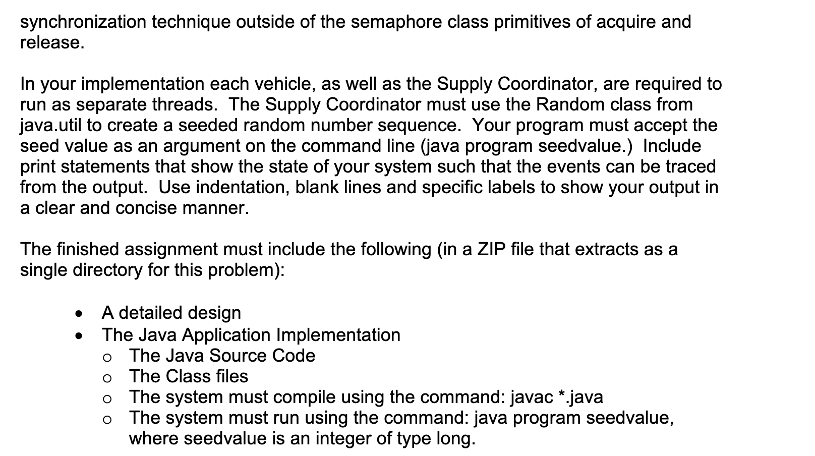 Solved Please just do the java implementation with an | Chegg.com