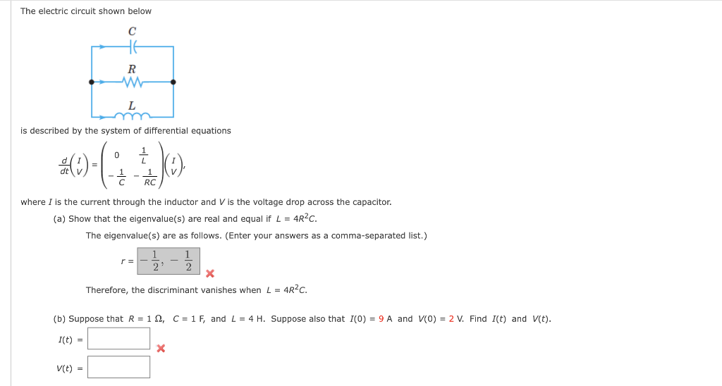 Solved The electric circuit shown below с de R w is | Chegg.com