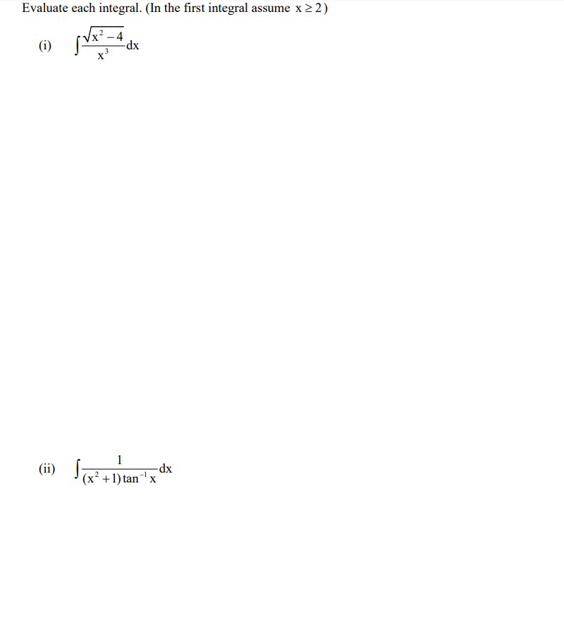 Solved Evaluate each integral. (In the first integral assume | Chegg.com