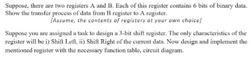 Solved Suppose, There Are Two Registers A And B. Each Of | Chegg.com