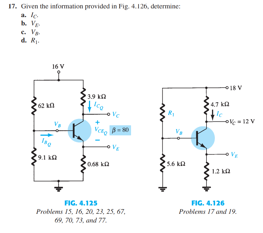 Solved 17. Given The Information Provided In Fig. 4.126, | Chegg.com