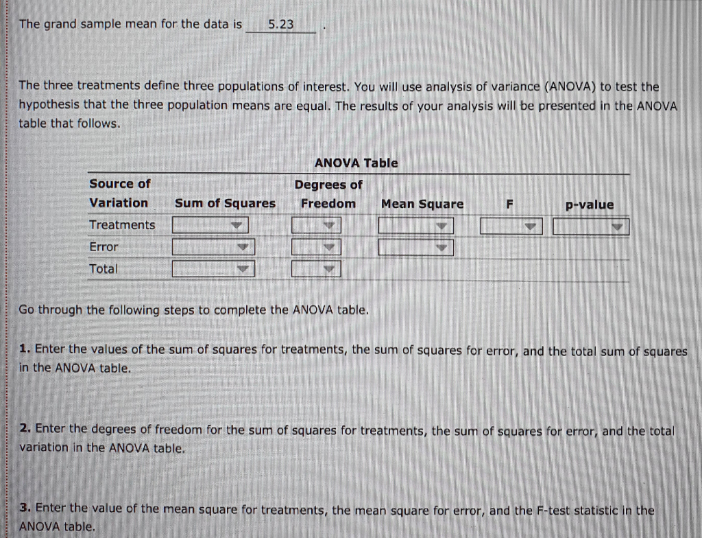 Solved 2. Conducting a one-way analysis of variance (Chapter | Chegg.com