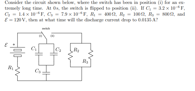 Solved Consider The Circuit Shown Below, Where The Switch | Chegg.com