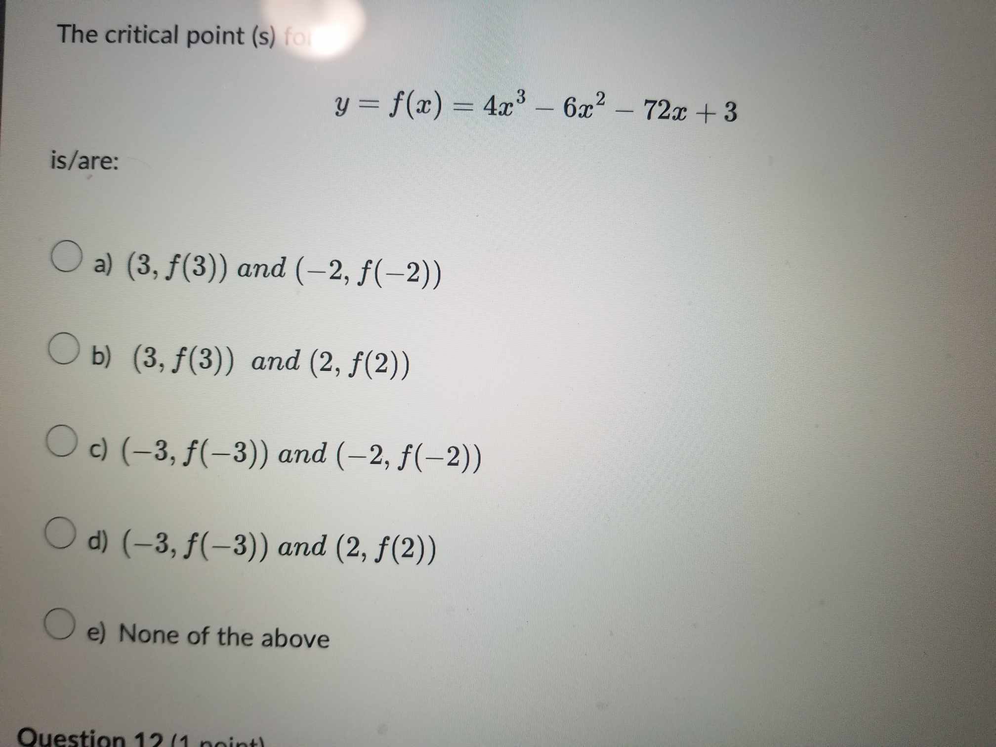 Solved The critical point