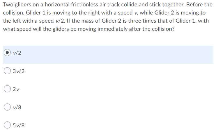 Solved Two Gliders On A Horizontal Frictionless Air Track | Chegg.com
