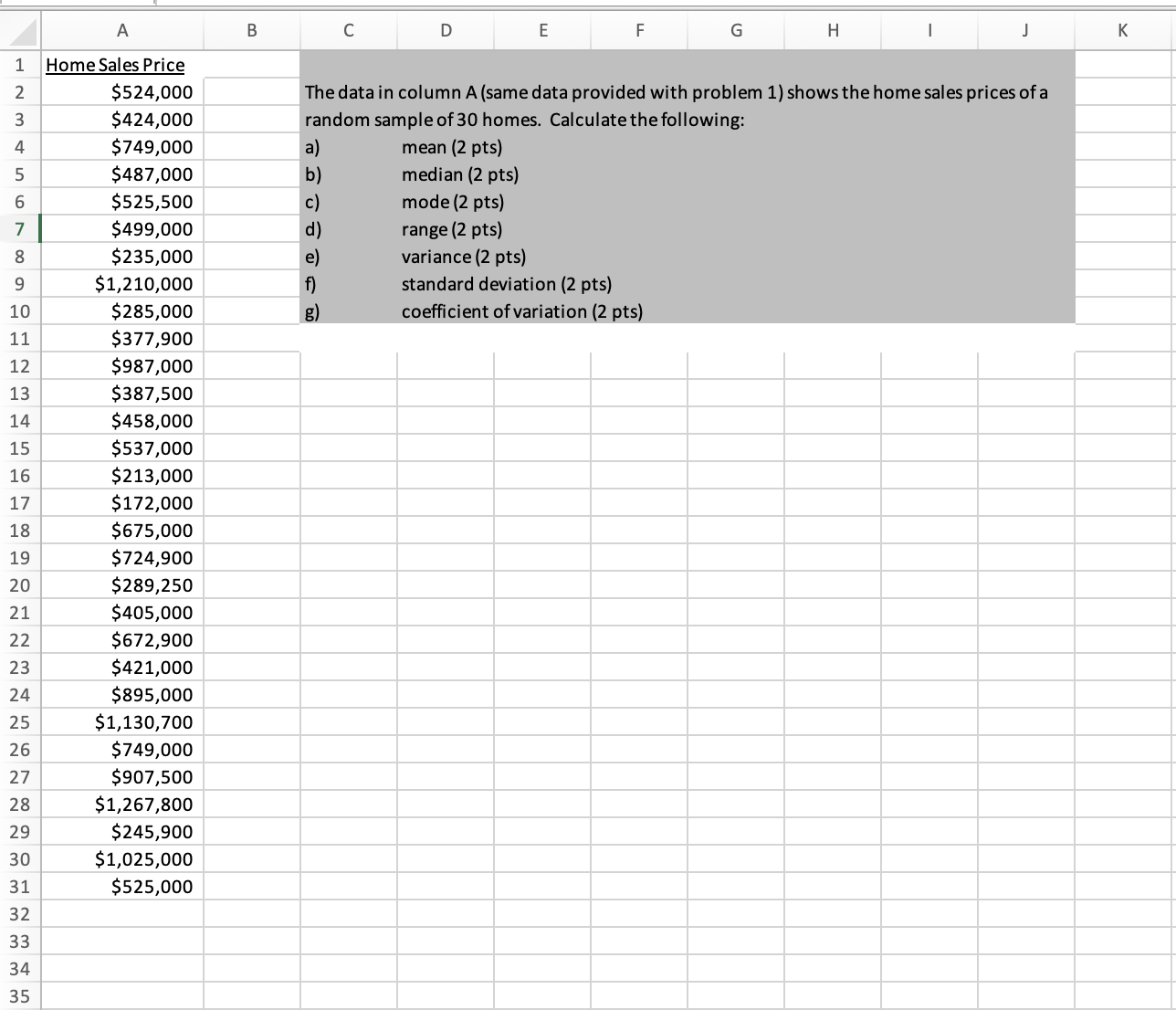 Solved PLEASE SHOW ALL WORK ON EXCEL!!! EXCEL PLEASE | Chegg.com