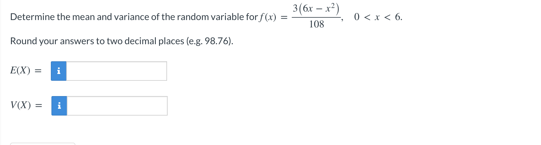 Solved Determine the mean and variance of the random | Chegg.com