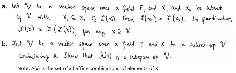 Solved A Let Be A Q X Q With Vector Space Over A Field Chegg Com