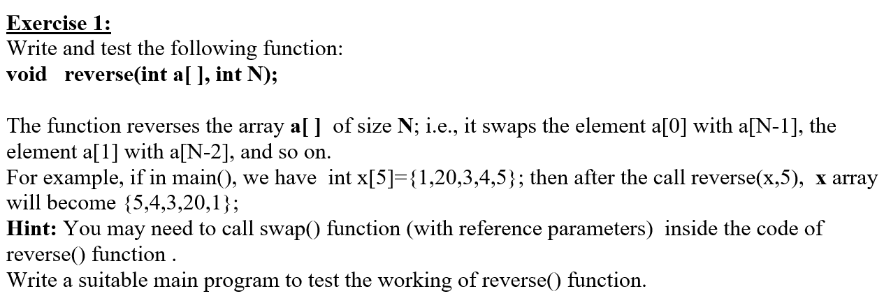 Solved Exercise 1: Write and test the following function: | Chegg.com