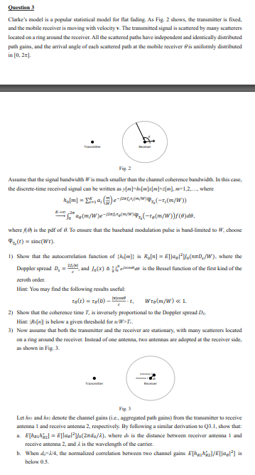 Question 3 Clarke's model is a popular statistical | Chegg.com