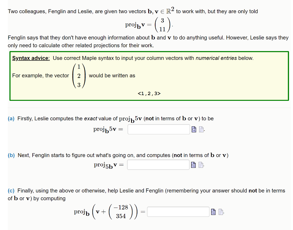 Solved Two colleagues, Fenglin and Leslie, are given two | Chegg.com