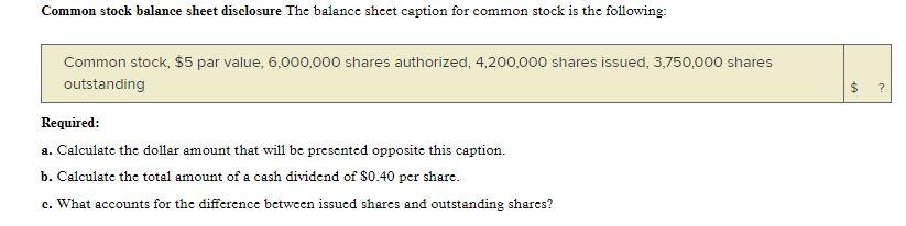 disclosure of share capital in company's balance sheet questions