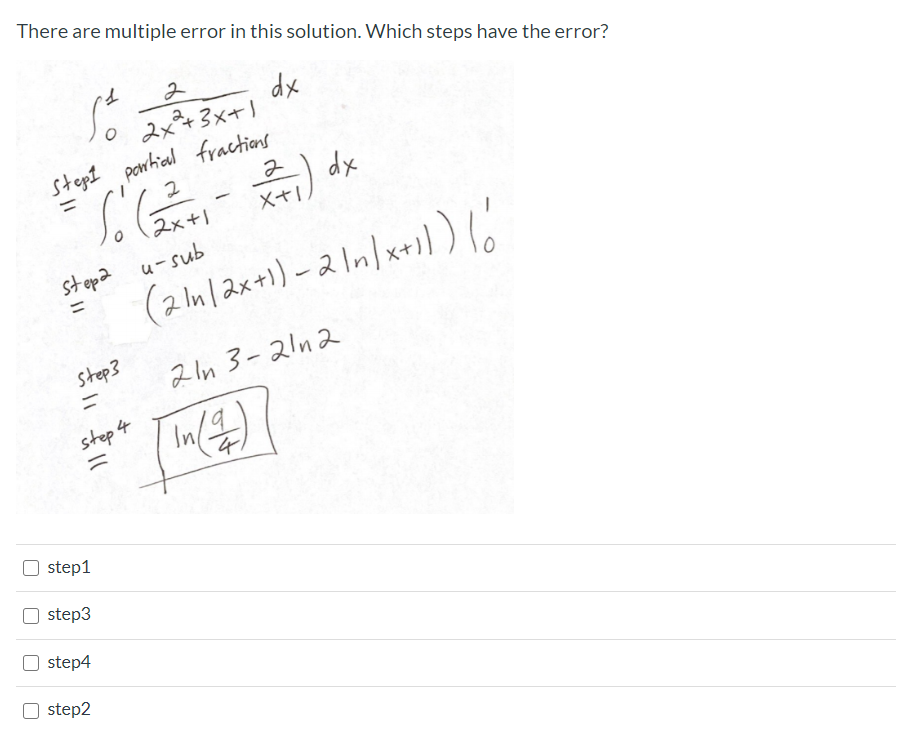 Solved There are multiple error in this solution. Which | Chegg.com