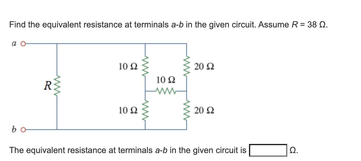 Solved Find The Equivalent Resistance At Terminals A-b In | Chegg.com