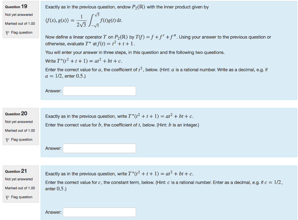 Question 19 Not Yet Answered Exactly As In The Chegg Com