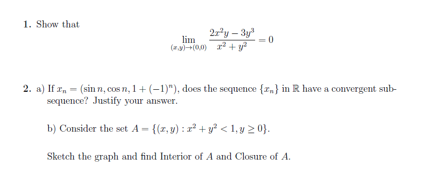 Solved These are advanced calculus questions. Please solve | Chegg.com