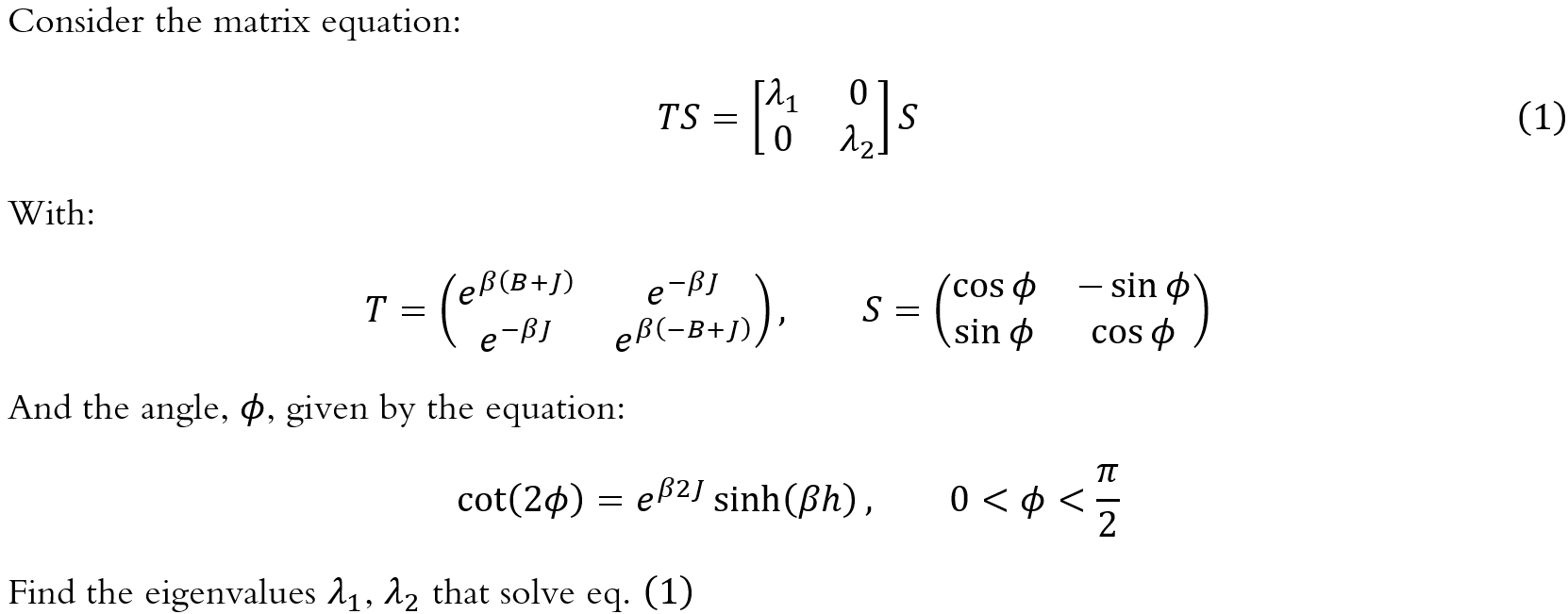 Solved Consider The Matrix Equation Ts L Do Ils 1 With Chegg Com