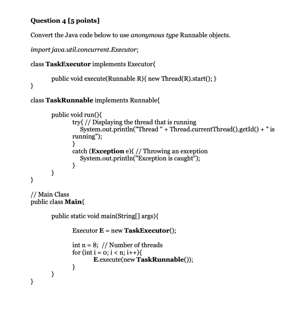 Solved Question 4 [5 points] Convert the Java code below to | Chegg.com