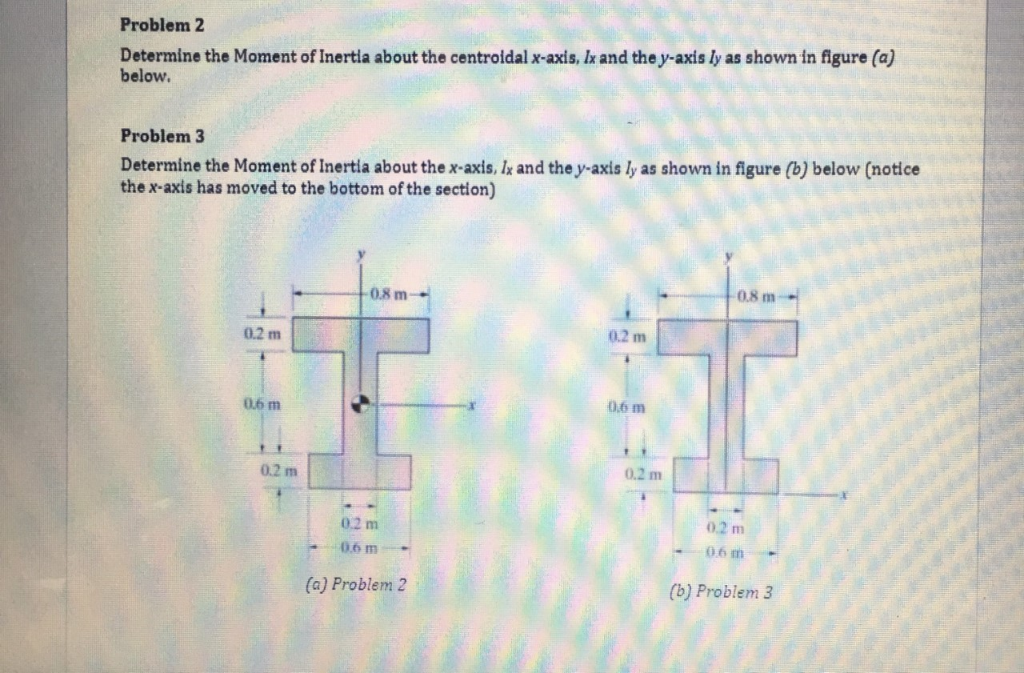 Solved: Problem2) Determine the Moment of Inertia about th