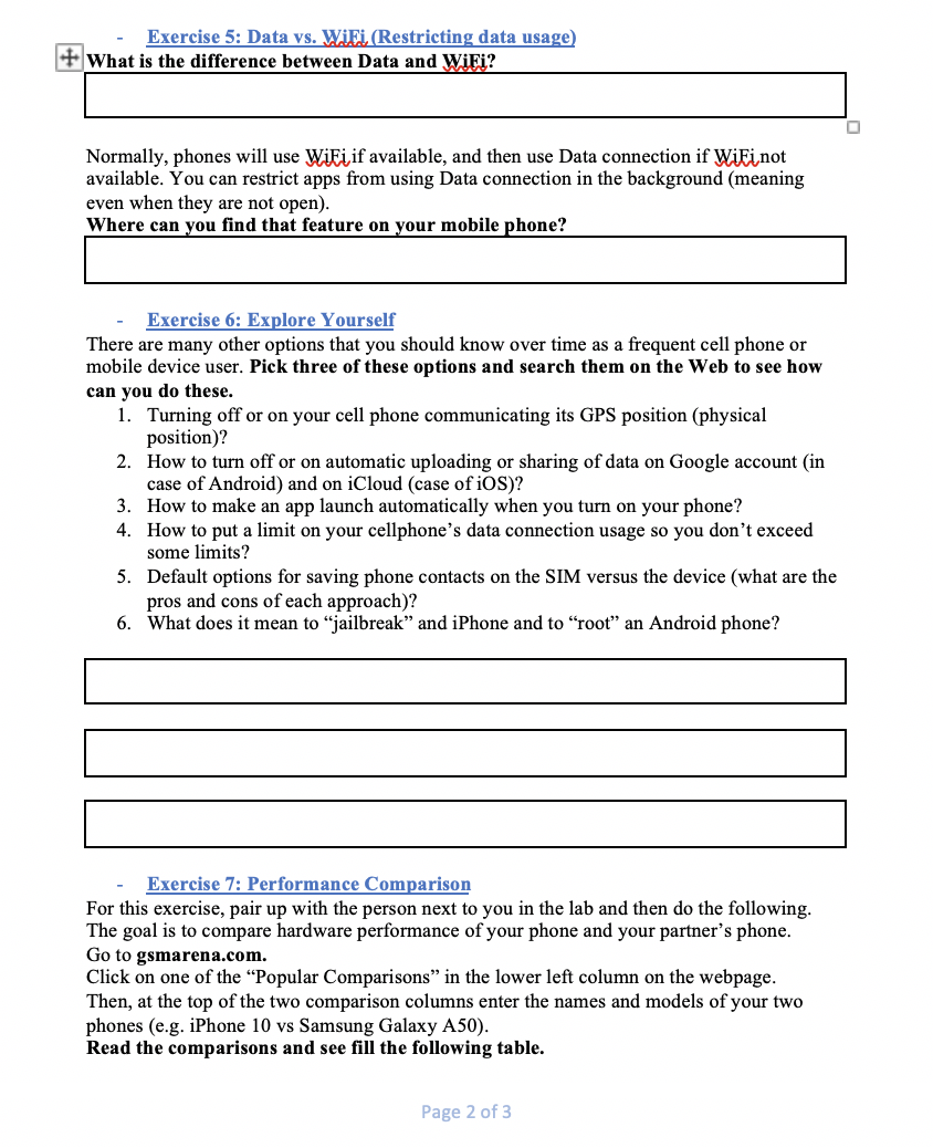 Solved Exercise 5: Data vs. WiFi. (Restricting data usage) 