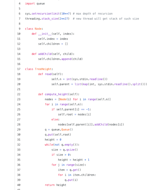 Solved import queue 4 5 6 sys.setrecursionlimit (10**7) # | Chegg.com