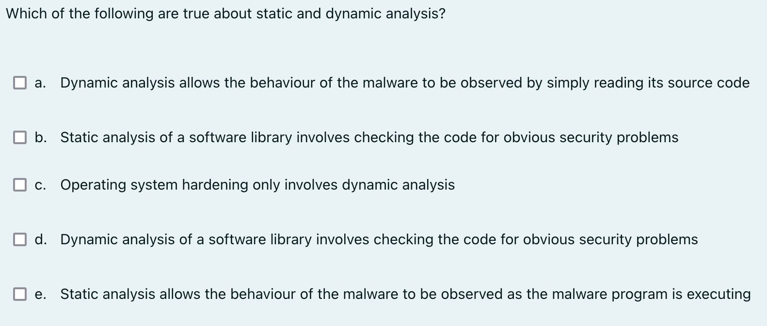 Solved Which of the following are true about static and | Chegg.com