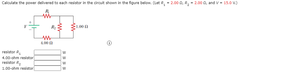 Solved Calculate the power delivered to each resistor in the | Chegg.com