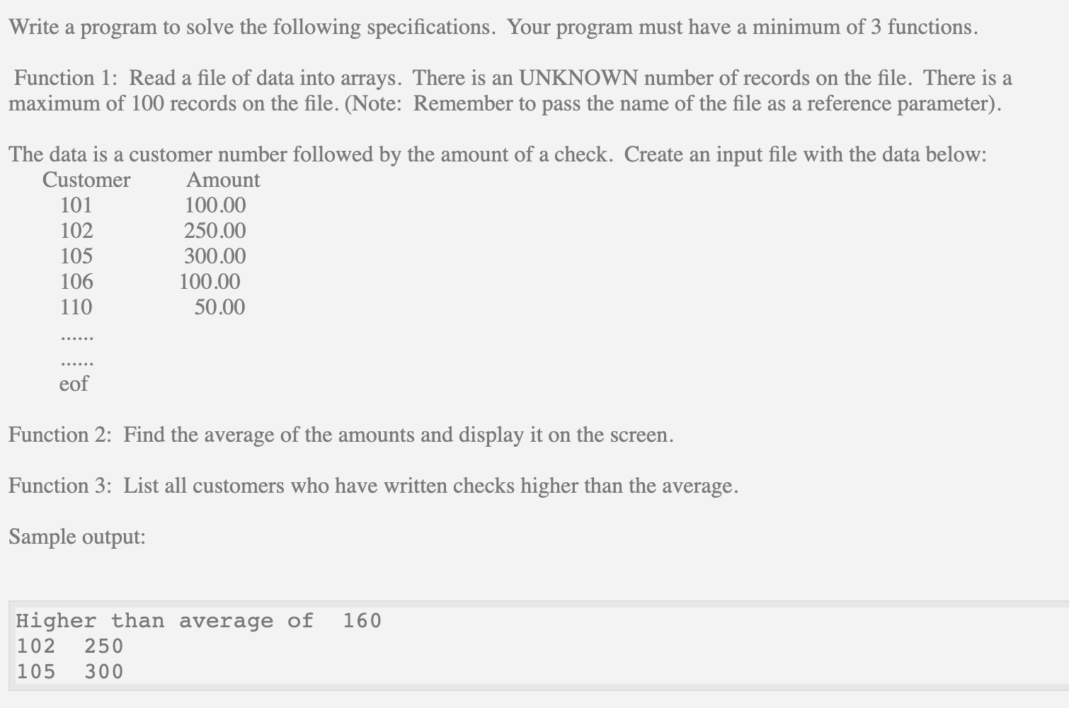 Solved PLEASE ANSWER USING BASIC C++ CODE PLEASE READ AND | Chegg.com