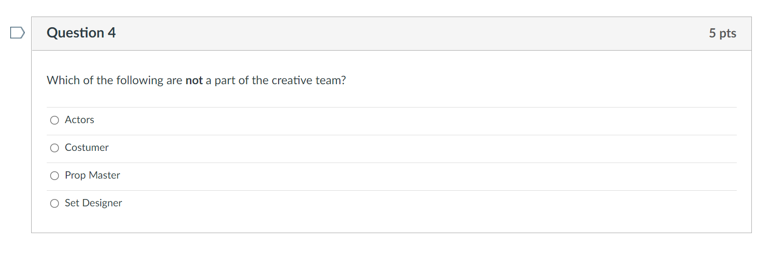 Solved Question 4 5 pts Which of the following are not a | Chegg.com